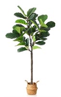 SOGUYI 5ft Artificial Fiddle Leaf Fig Tree, Fake P