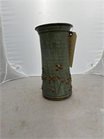 Stoneware Pottery Vase 10"H