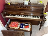 Chickering & Sons Console upright Piano with Bench