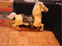 Vintage plastic carousel horse (no pole), 31 1/2"