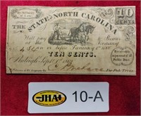 State Of North Carolina Ten Cents Note