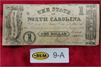 State Of North Carolina One Dollar Note
