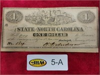 State Of North Carolina One Dollar Note