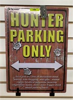 Hunter Parking Only Metal Sign