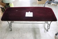 Cushioned Bench with Iron Legs(R1)