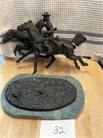 Frederick Remington,"Wounded Bunkie" statue