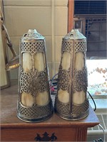 Vintage Slag Glass Hanging lamps