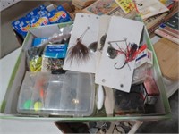 COLL OF FISHING SUPPLIES,WORMS,HOOKS, SPINNER BAIT
