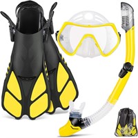 Mask Fin Snorkel Set, Travel Size Snorkeling Gear