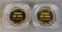 (2) FREDERICK MD HIGH SCHOOL REUNION ASHTRAYS