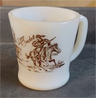 ANTIQUE FIRE KING DAVY CROCKETT MUG