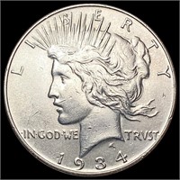 1934 Silver Peace Dollar CHOICE AU