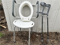 Shower Seat, Toilet Riser, Crutches