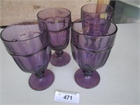 Purple Pedestal Glasses