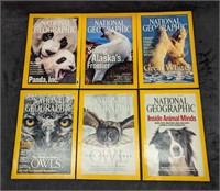 6 National Geographic Magazines Animals & Bears &