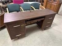 Wood desk with laminate top. 29 inches high X 60