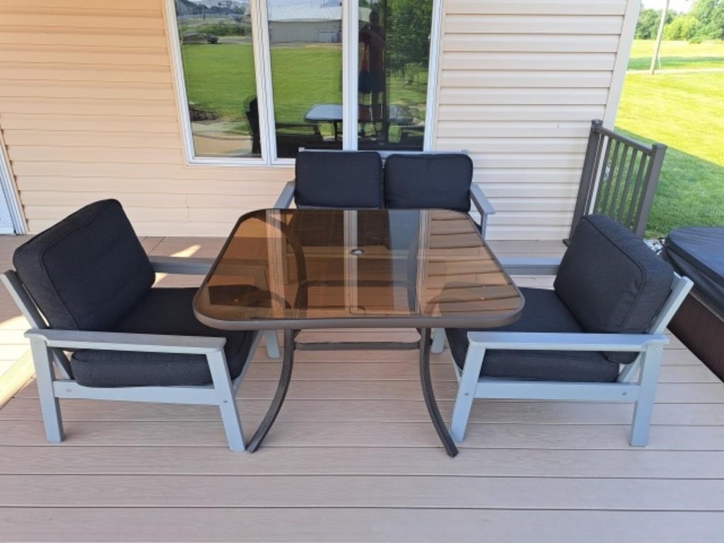 IKEA Wood 3 Piece Patio Set, Patio Table