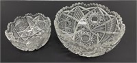 Brilliant Sawtooth Crystal Bowls