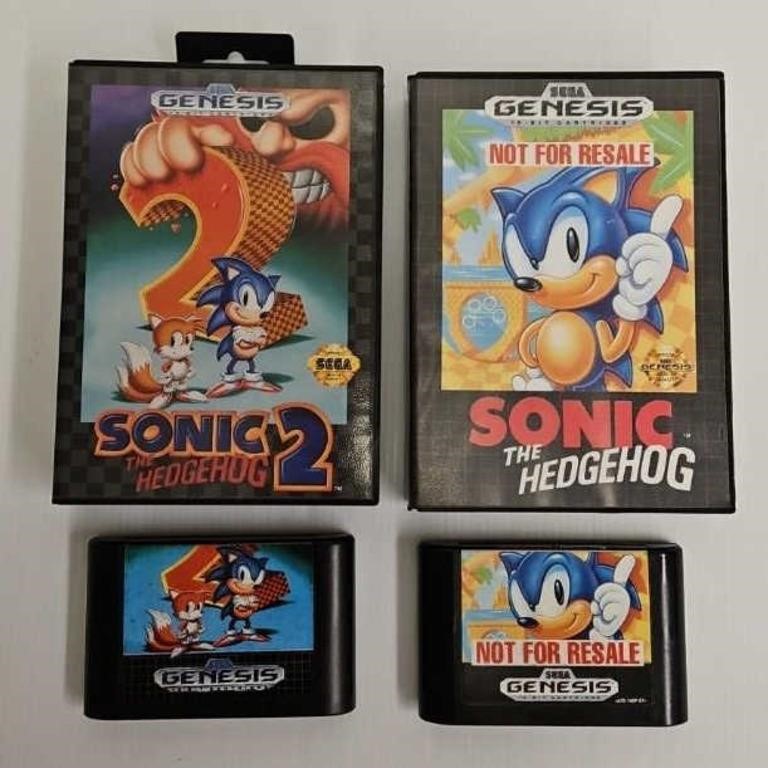 Sonic the Hedgehog I & II Genesis Video Games