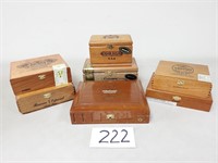 7 Wood Cigar Boxes (No Ship)