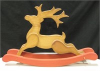 Rocking Wood Decorative Reindeer - 24" x 15"