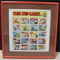 USPS Comic Strip Classics Stamp Sheet - Framed