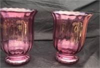 Vintage Pilgrim Glass Cranberry Red Optic Vase
