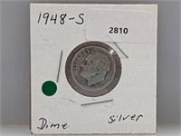 1948-S 90% Silver Roos Dime