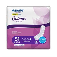 Equate Options Incontinence Pads for Women  Ultima