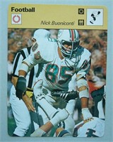 1979 Nick Buoniconti Miami Dolphins Sportscaster F
