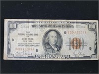 1929 $100 Federal Reserve FR-1890b