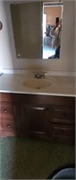 Glacier Bay Bathroom Vanity and Sink w/contents