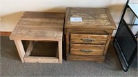 2 Wood End Tables 17x21.5x24 in Tall and