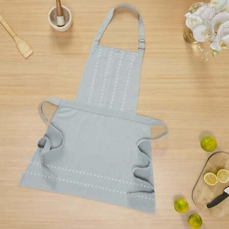 My Texas House 30x34 Embroidered Apron  Gray