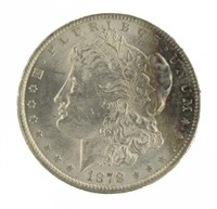1878 Choice BU 7TF Morgan Silver Dollar *1st Year