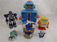 Group of Vintage Robot Toys