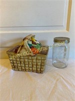 Picnic basket cookie jar