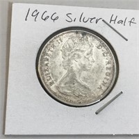 1966 Silver Canadian Half Dollar