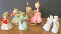 Group of Birthday Angel & Misc Figurines "AS IS"