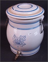 A three-gallon Western Stoneware water cooler