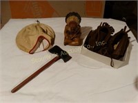 Burwood Indian, moccasin , Arcor Toy tomahawk &