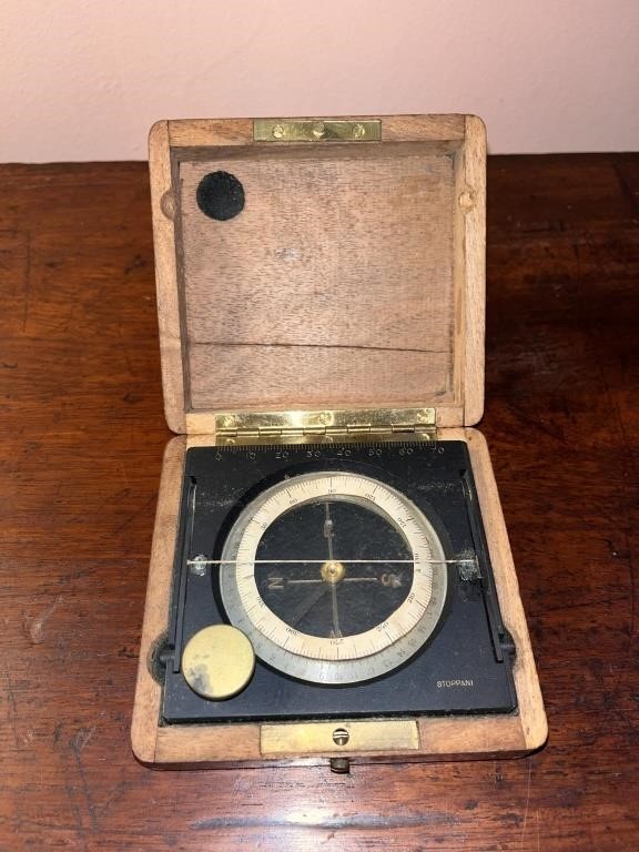 Vintage Stoppani Locking Compass - Orig. Box