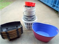 Plastic Tubs, Planters, Buckets (10+)