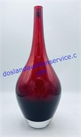 Red Glass Vase (12”)