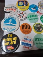 Lot of Various Button Pins w/ Adv.