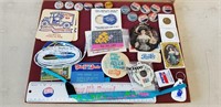 PEPSI COLA COLLECTABLE ITEMS IN SHADOW BOX 16X12