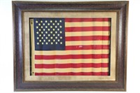 EMBROIDERED & STITCHED CANVAS AMERICAN FLAG