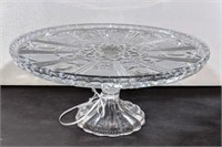 Crystal Cake Plate, Approx 5" h x 11" dia