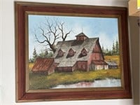 Framed painting w/ artist signature