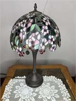 Mosaic globe lamp w/ iron base